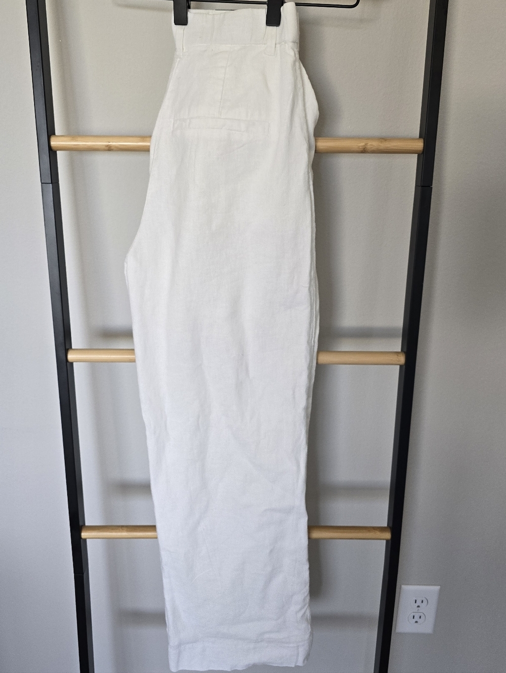 NWT A&F Sloane Tailored Linen Blend Wide Leg Pants Size XXS Short - Picture 12 of 12